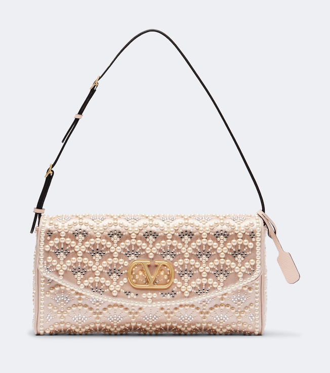 DeVain Small embellished satin shoulder bag