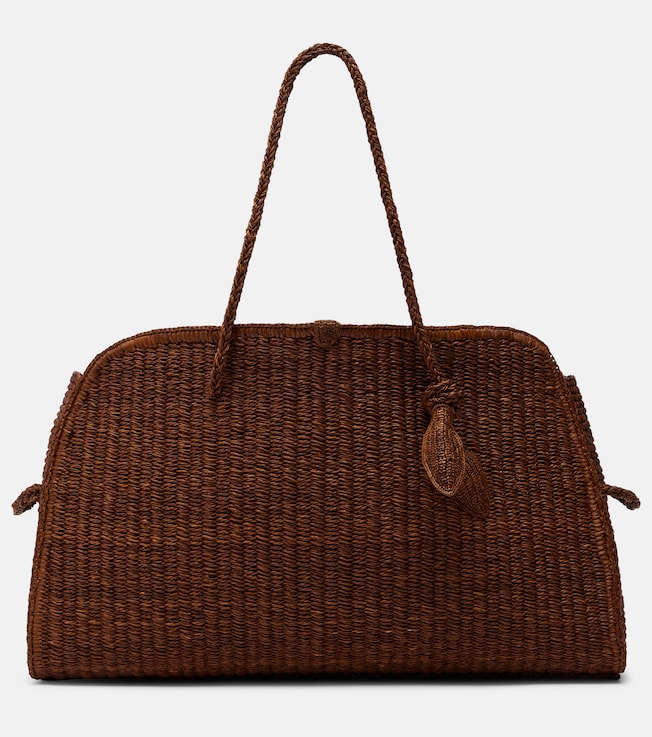 Turismo Large raffia bowling bag