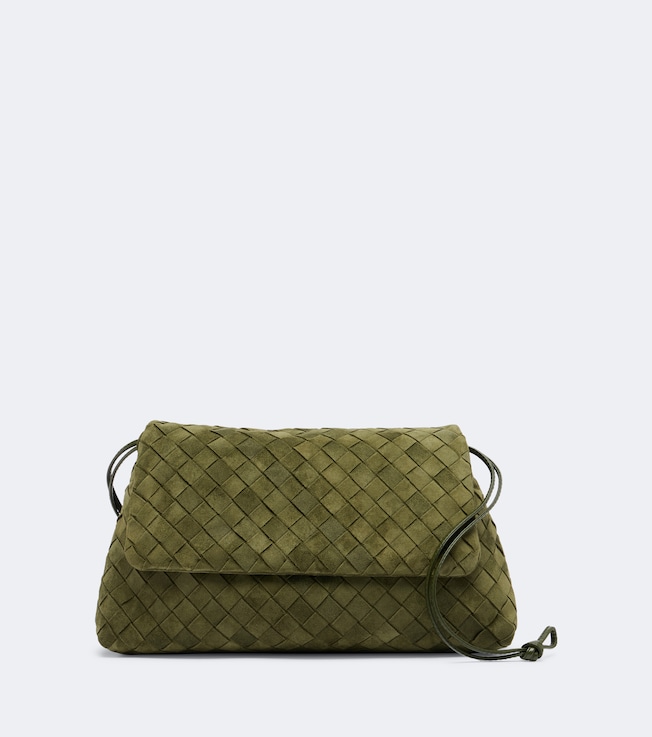 Giorno Intrecciato suede crossbody bag