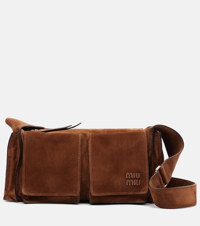 Utilitaire suede shoulder bag