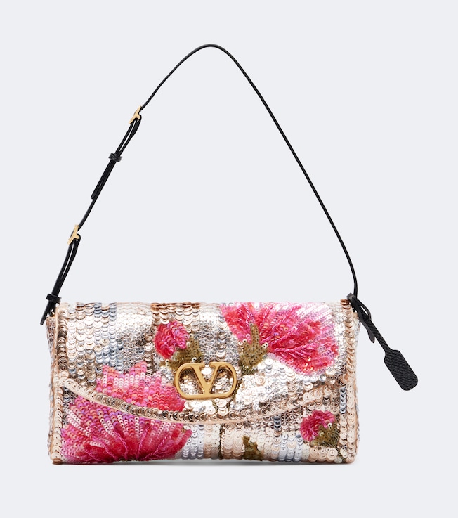 DeVain Small floral sequined shoulder bag