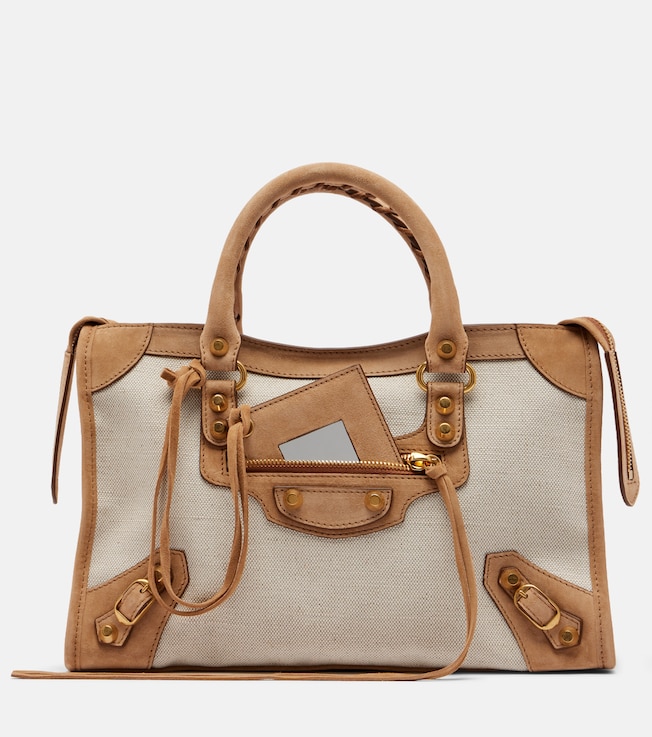Le City Small canvas top-handle bag