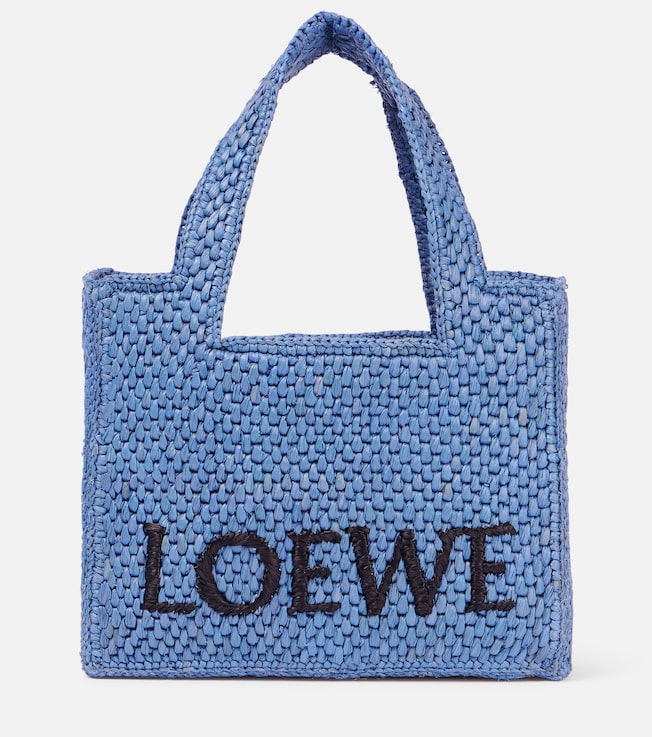 Paula's Ibiza Mini logo raffia top-handle bag