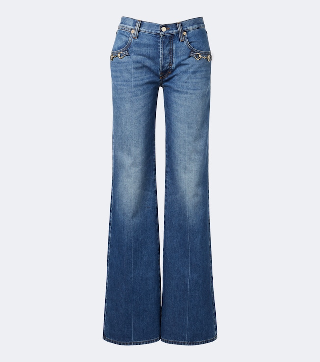 Horsebit flared jeans