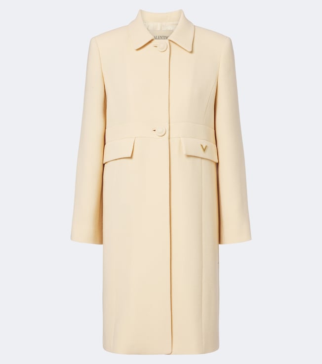 VGold virgin wool crêpe coat