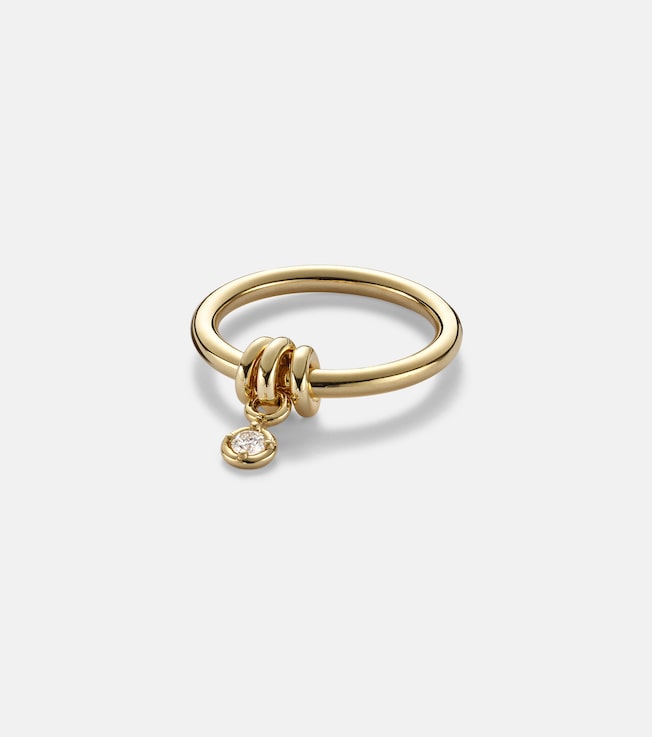 Pia 925 sterling silver and 18kt gold ring with diamond