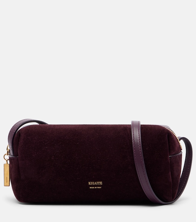 Kye suede and leather shoulder bag