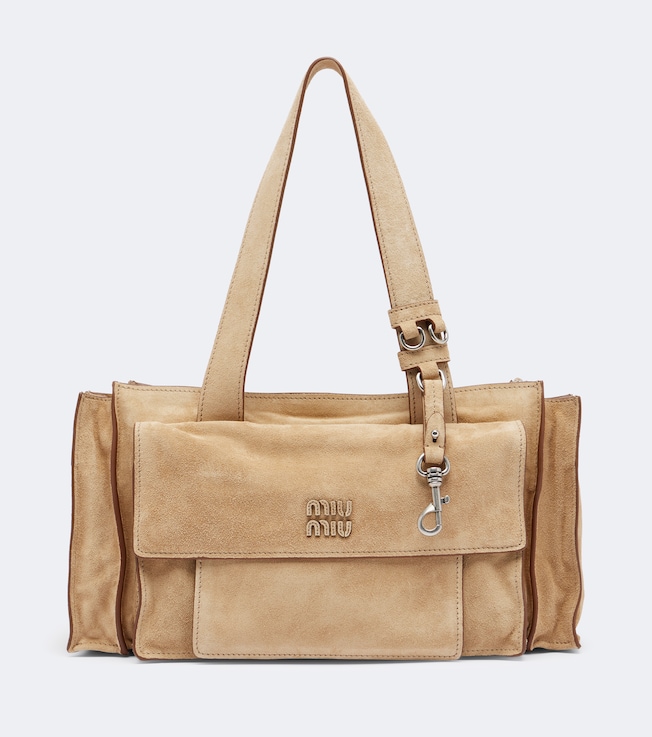 Utilitaire suede shoulder bag