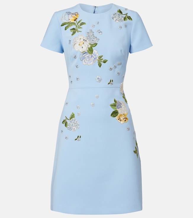 Floral embroidered minidress