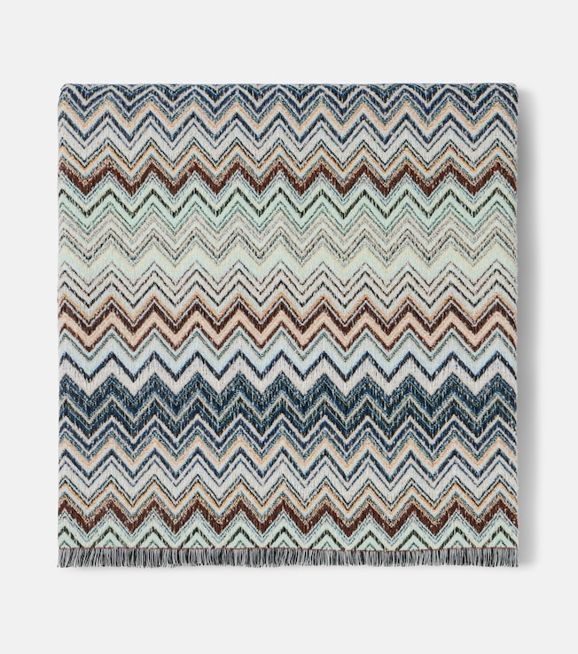 Zigzag cotton and wool-blend blanket | Missoni