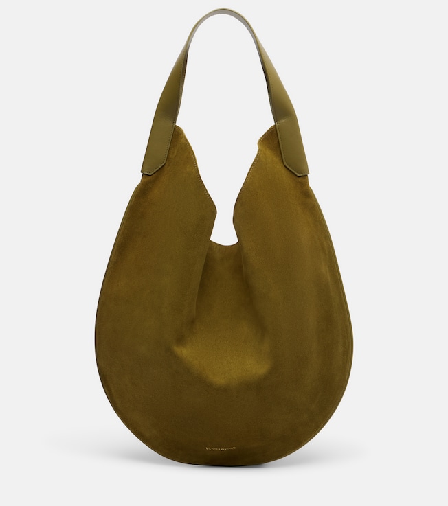 Soft Plié suede shoulder bag