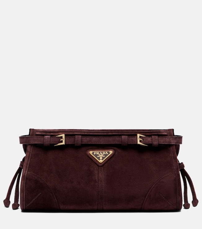 Prada Bonnie Small suede shoulder bag
