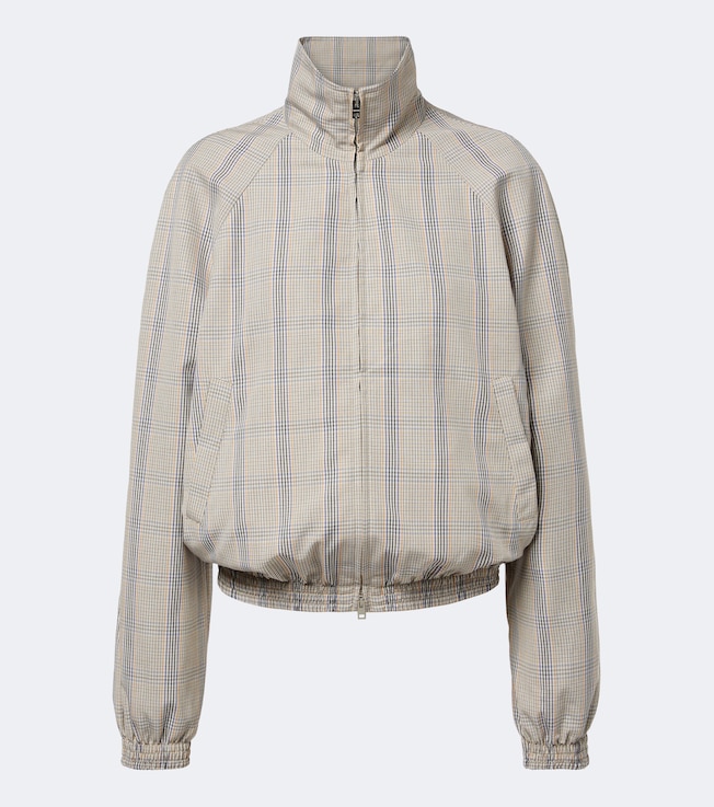 Checked technical jacket