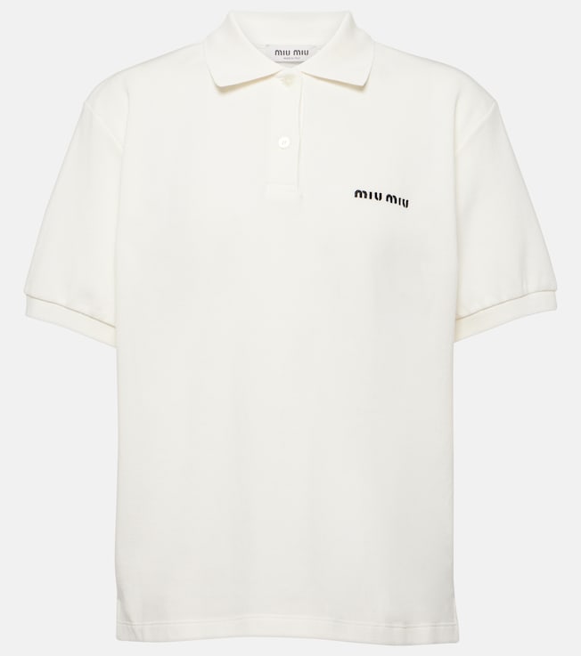 Logo cotton piqué polo shirt