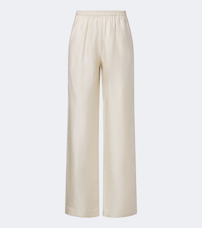 Alera silk twill wide-leg pants