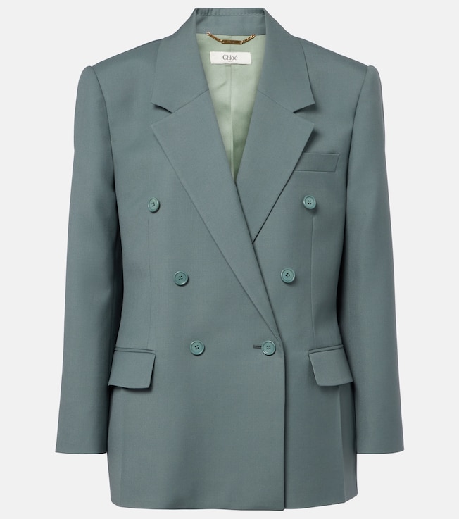 Double-breasted wool blazer