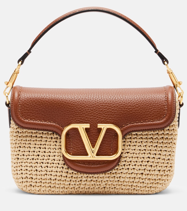 Alltime raffia-effect shoulder bag