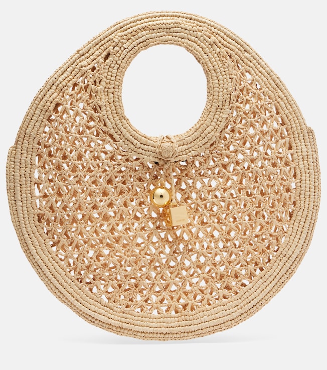 Spiaggia Small raffia basket bag