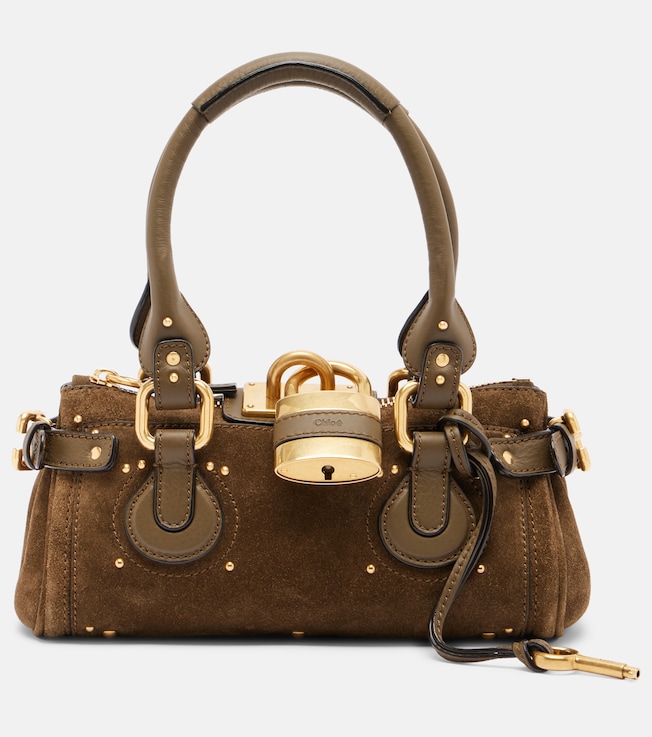 Paddington Small suede shoulder bag