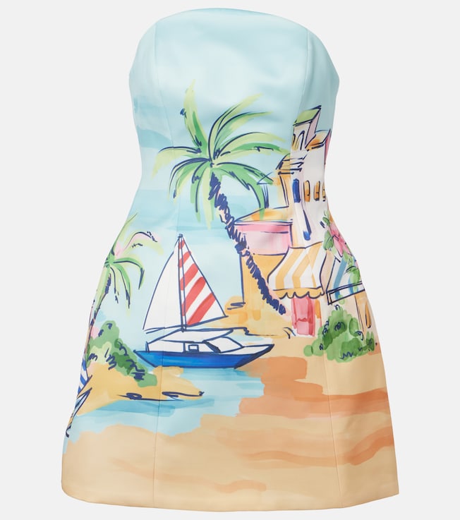 Printed bustier dress