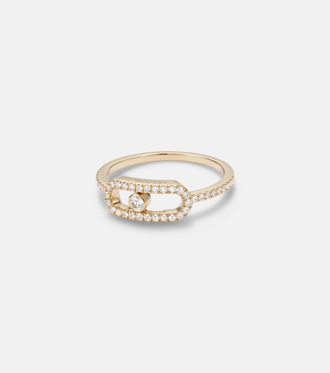 Move Uno 18kt gold ring with diamonds