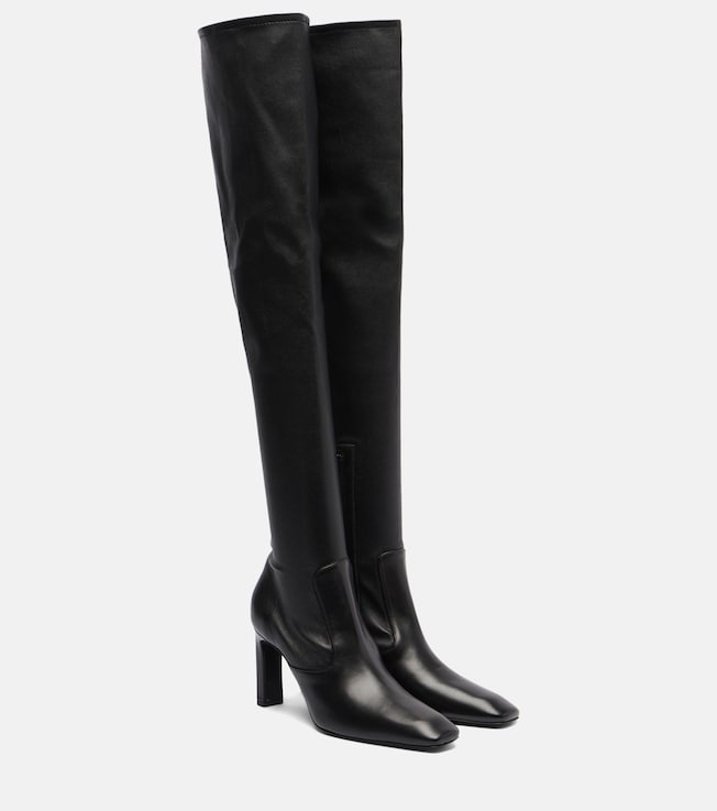 Leather over-the-knee boots
