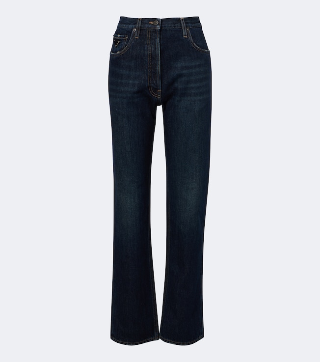 Mid-rise straight jeans