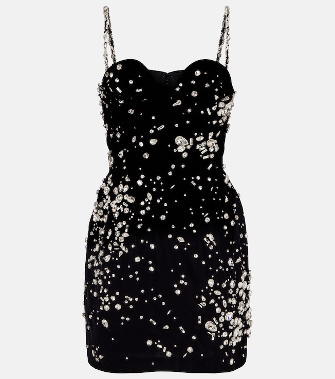 Crystal-embellished minidress