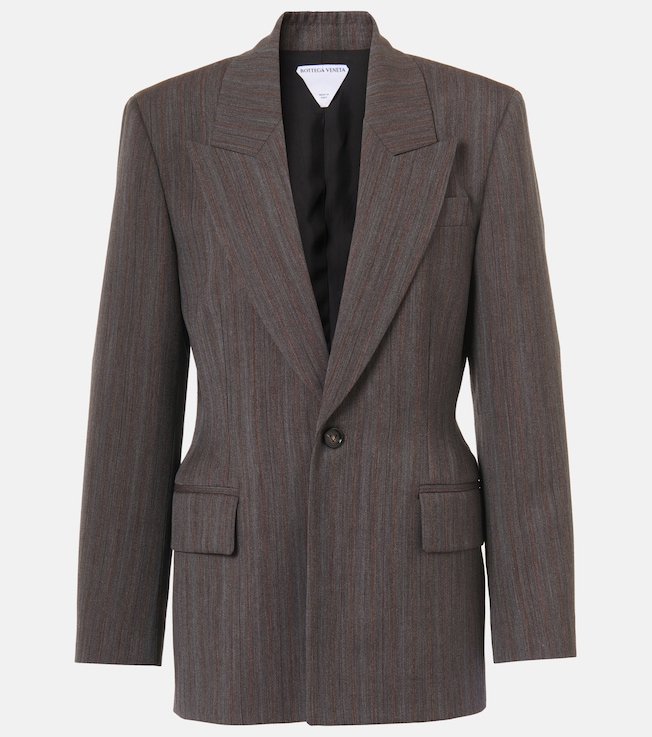 Striped wool blazer