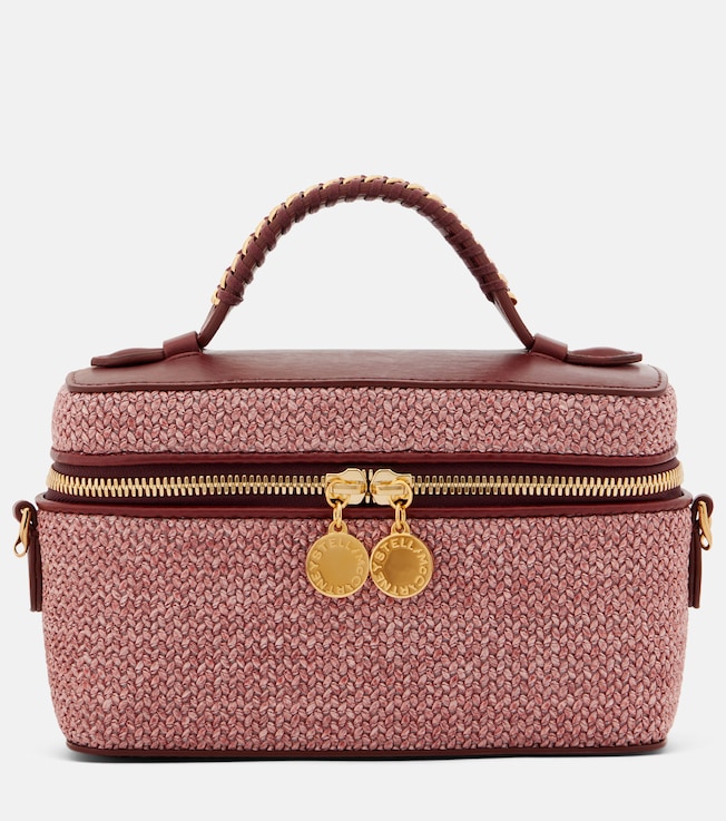Falabella raffia-effect vanity bag