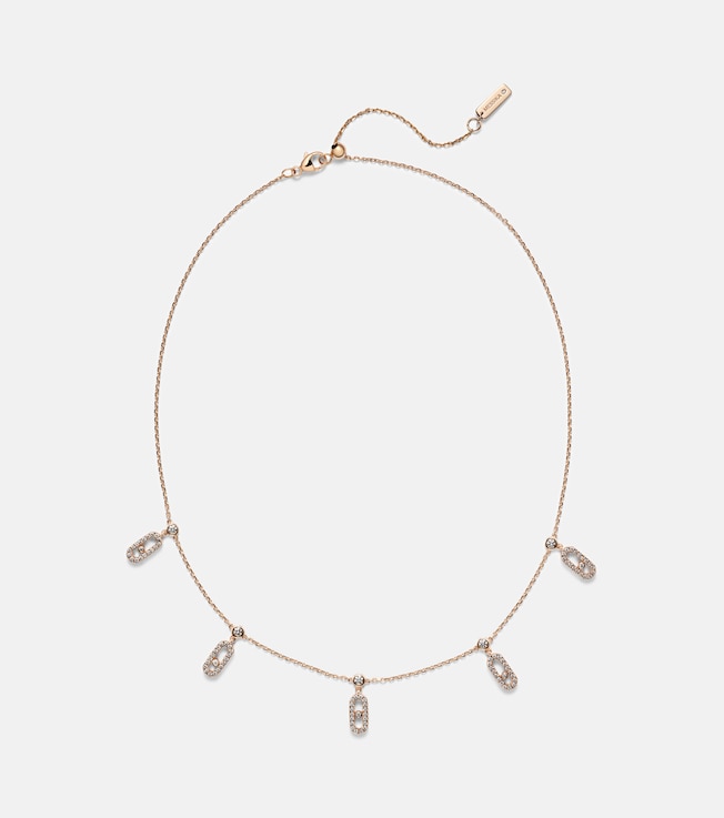 Move Uno 18kt rose gold choker with diamonds