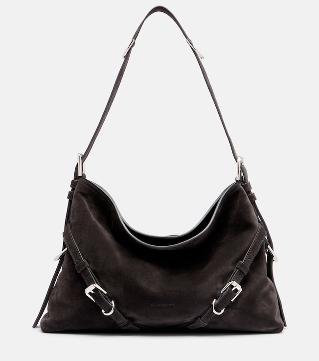 Voyou Medium suede shoulder bag