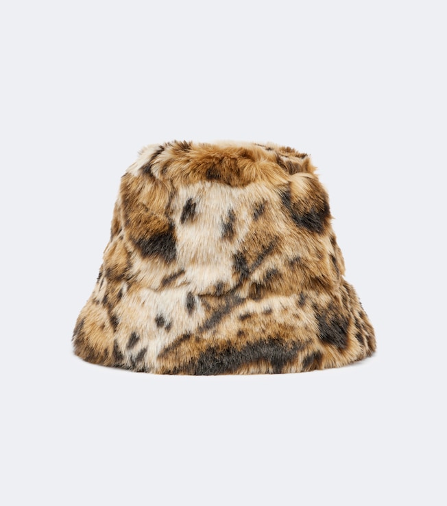 Leopard-print bucket hat