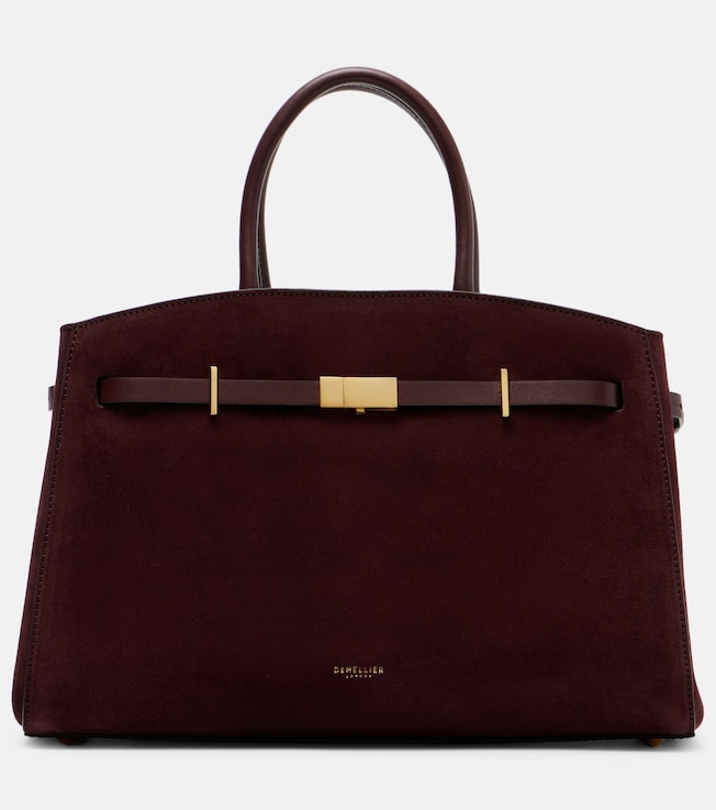 Hudson Midi suede tote bag
