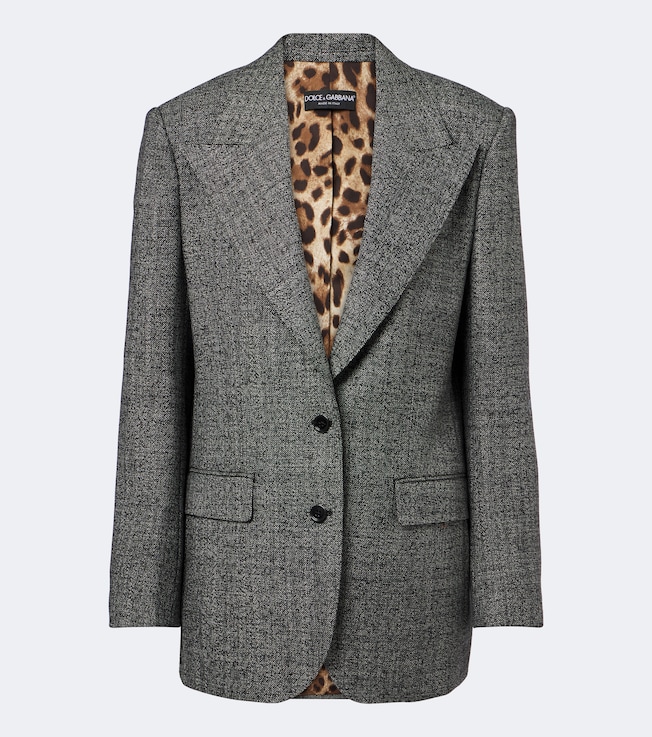 Virgin wool tweed blazer