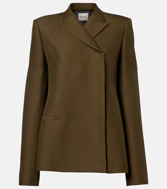 Silvannah wool and silk cady blazer