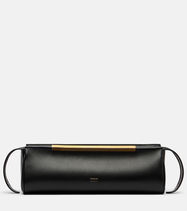 Donna leather clutch