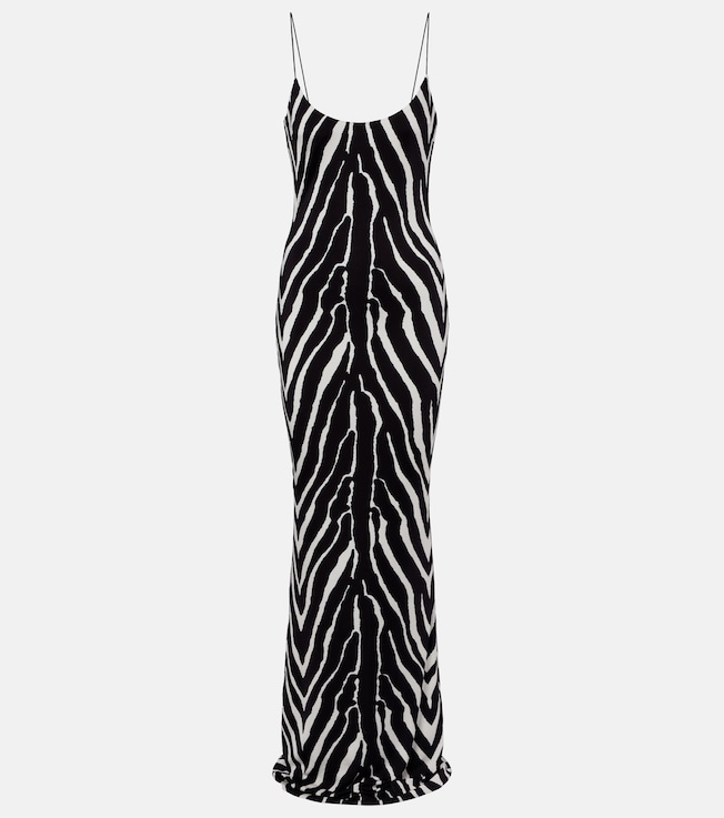 The New Arrivals Ilkyaz Ozel Zebra-print jersey gown