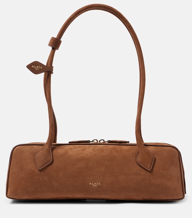 Le Teckel Medium suede shoulder bag