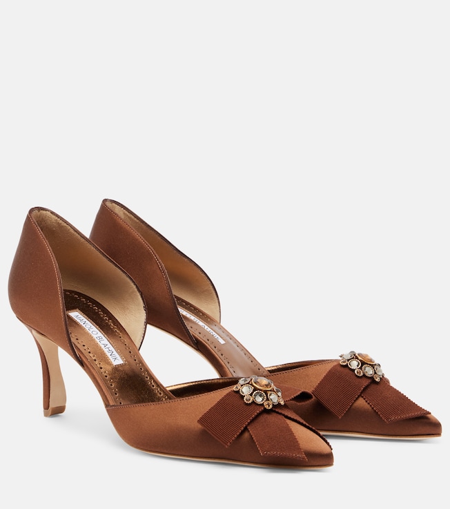 Apidosa embellished satin pumps