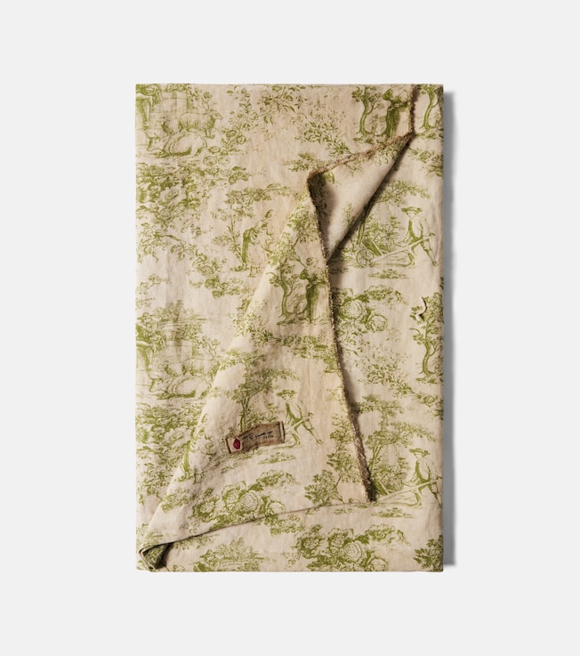 Glafira toile de jouy linen tablecloth | The House of Lyria