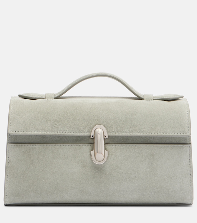 Symmetry suede tote bag