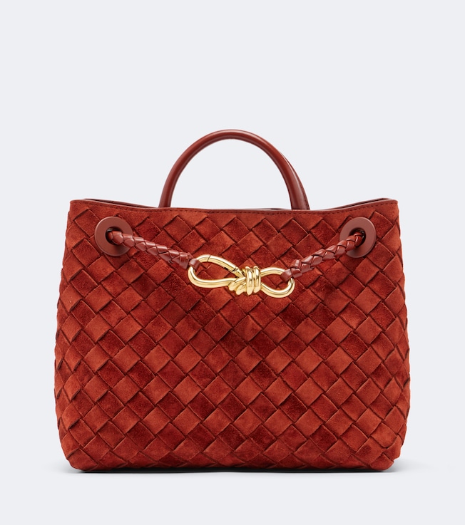 Andiamo Small suede top-handle bag