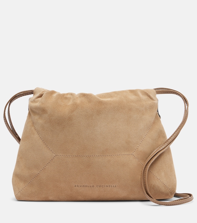 Mellow Small suede shoulder bag