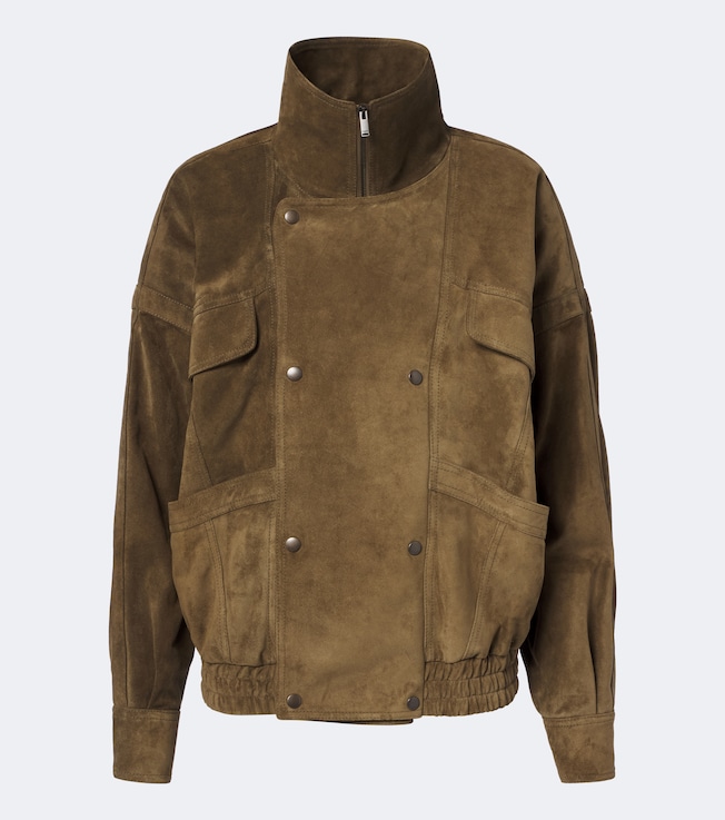 Suede blouson jacket