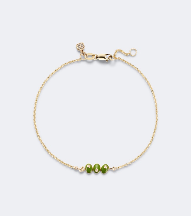 Martini Olives 14kt gold bracelet with sapphires