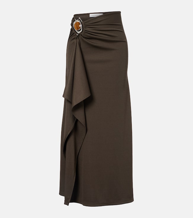 Christopher Esber Occhio embellished jersey maxi skirt