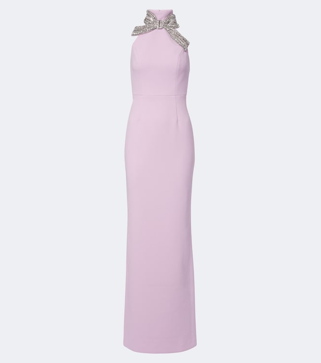 Yolanda embellished crêpe gown