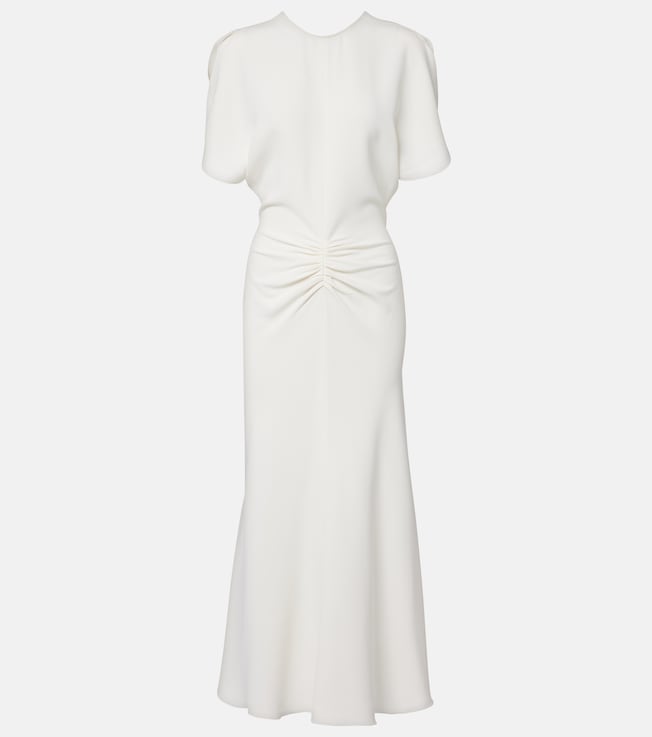 Bela gathered cady midi dress