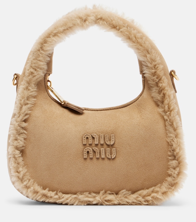 Wander suede top-handle bag